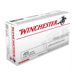Winchester USA .45 Automatic 230GR JHP Ammunition 50RD USA45JHP