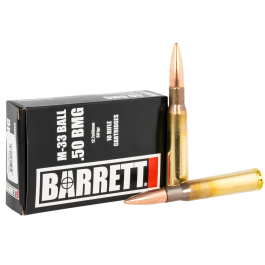 Barret M-33 Ball .50 BMG 661GR Match Grade Rifle Ammunition 10RD 14671 ...