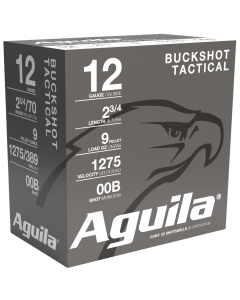 Aguila Buckshot 12 Gauge,  25 RD, 2.75" Shotshell Buckshot Loads 1CHB1320