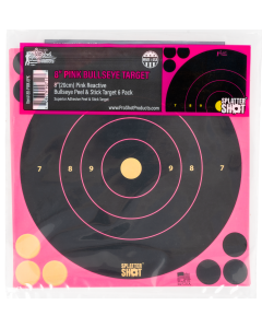 ProShot SplatterShot 8" Bullseye Self-Adhesive Paper, 6 Pack Includes Pasters - 8BPINK6PK