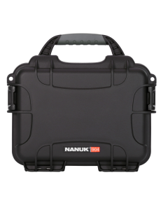 Nanuk 904 Waterproof Black Resin Case with Foam Padding, 8.4" L x 6" W x 3.7" H - 9041001