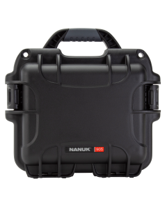 Nanuk 905 Waterproof Black Resin Case with Foam Padding, 9.4" L x 7.4" W x 5.5" H - 9051001