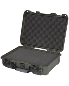 Nanuk 910 Waterproof Olive Resin Case with Foam Padding, 13.2" L x 9.2" W x 4.1" H - 9101006