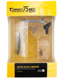 Timney Triggers ALPHAGLOCK5 Alpha Competition 9mm Luger/40 S&W/22 LR Bronze Straight Trigger, Compatible with Glock Gen5 & Glock 44-ALPHAGLOCK5BRNZE