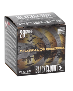 Federal Black Cloud 28 Gauge 25 RD, 3" Shotshell Steel Loads PWBX2854