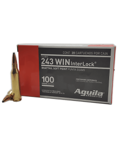 Aguila 243 Win 20 RD, 100 GR Centerfire Rifle Rounds 8047AG