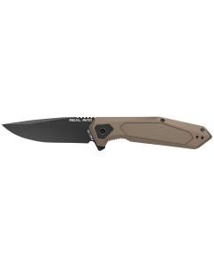 Real Avid RAV-3 3.25" Folding Drop Point Knife, Flat Dark Earth/SS Handle, Clamshell Pkg - AVRAV3