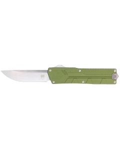 CobraTec Knives Paragon OTF Plain Satin VG-10 SS Blade, Green Textured - CTPRNEDGODG