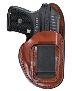 Bianchi 100 Professional IWB Size 11 Tan Leather Belt Clip Holster, Left Hand - 19235