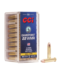 CCI GamePoint .22WMR 40GR Jacketed Soft Point Ammunition 50RD - 22