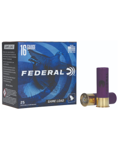 Federal Game-Shok 16GA 2-3/4" #6 Shot Game Load Shells 25RD H1606