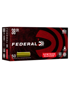 Federal Syntech Range Synthetic Jacket Wadcutter .38 Special 50 RD - AE38SJ1