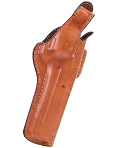 Bianchi 5BHL Thumbsnap OWB Size 05 Tan Leather Belt Loop Holster Fits S&W K Frame/Taurus 415T, Right Hand - 10277