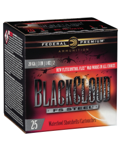 Federal Black Cloud 20 Gauge 25 RD, 3" Shotshell Steel Loads PWBX2092