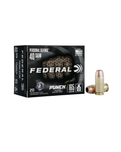 Federal Premium Punch .40 S&W 165GR Personal Defense JHP Ammunition 20RD PD40P1