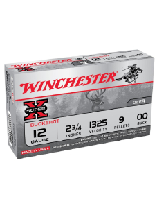 Winchester Super X 12GA 2-3/4" #9 Lead Shot Shells 5RD XB1200