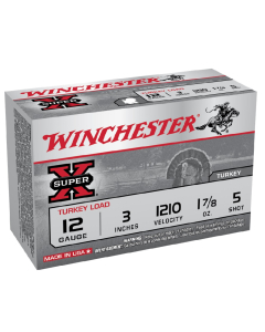 Winchester Super-X 12 Gauge 3" #5 Shot Turkey Shells 10RD X123MTS