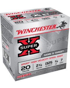 Winchester Xpert 20 Gauge 2-3/4" 3/4 oz. High Velocity #7 Steel Shot, 25 Rounds WE20GT7