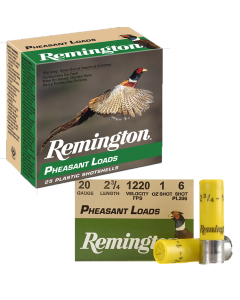 Remington Pheasant Load 20 Gauge, 2-3/4" 1 oz. #6 Shot, 25 Rounds 20060