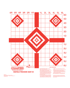 Champion Targets Redfield Sight-In Diamond Pistol/Rifle Paper Target, 16" x 16" 10 Pk. - 47388