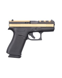 Glock 43X ACG-57076 Gold/Black Stars & Stripes 9MM 10RD 3.41"