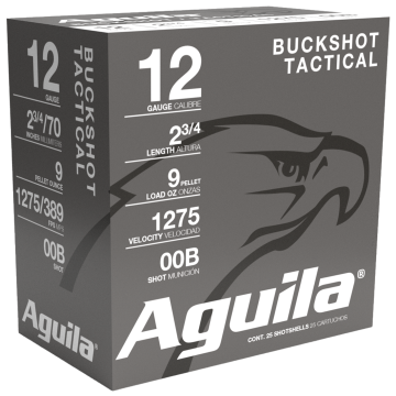 Aguila Buckshot 12 Gauge,  25 RD, 2.75