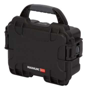 Nanuk 903 Impact Resistant Black Case with Foam Padding & Latches, 7.4