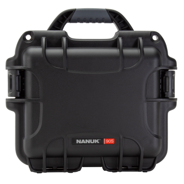 Nanuk 905 Waterproof Black Resin Case with Foam Padding, 9.4