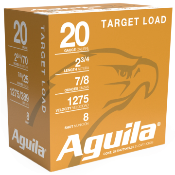 Aguila Target Load 20 Gauge 25 RD, 2.75