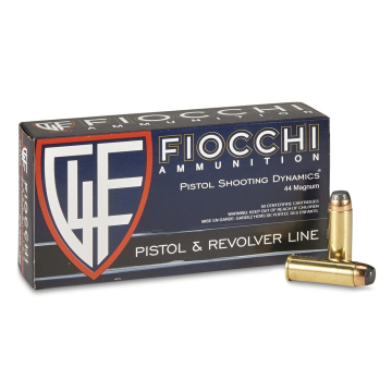 Fiocchi .44 Magnum, 240 Grain SJSP, 50 Rounds 44A500