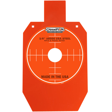 Champion Targets Center Mass AR500 Steel Pistol/Rifle Hanging Target - 44907