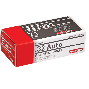 Aguia .32ACP 71GR FMJ Ammunition 50RD 1E322110