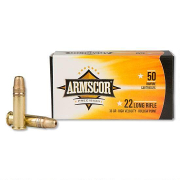 Armscor .22 LR, 36 Grain HVHP, 50 Rounds 50015PH