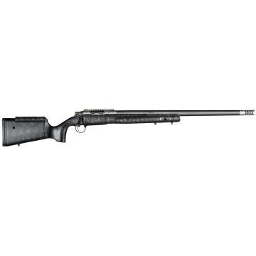 Christensen Arms ELR 28 Nosler Black, Bolt Action Rifle With Gray Webbing 26