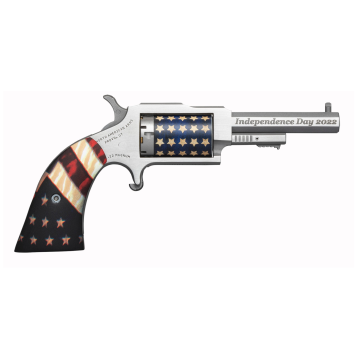 North American Arms The Sheriff 22 Mag Single Action Silver With American Flag 2.5