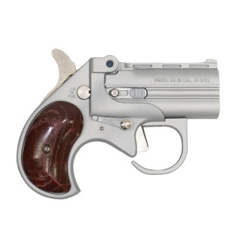 Bearman Big Bore .38 Special Satin Derringer With Rosewood Grips 2.75