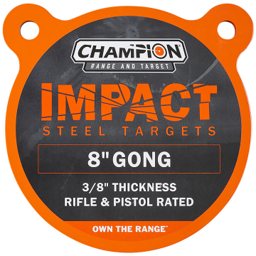 Champion Targets Center Mass AR500 Steel Rifle Hanging Target, 8