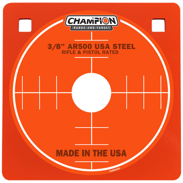 Champion Targets Center Mass AR500 Steel Rifle Hanging Target, 8