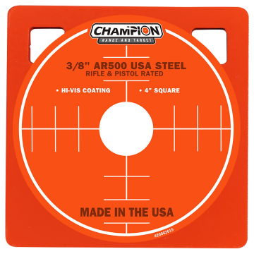 Champion Targets Center Mass AR500 Steel Rifle Hanging Target, 4