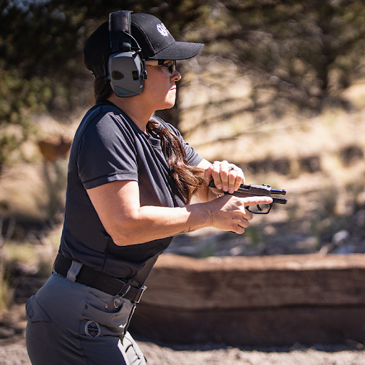 Woman shooting gun